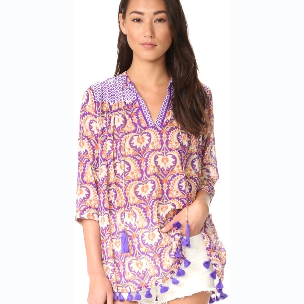 ROBERTA ROLLER RABBIT Serafina Blouse Purple/Orange